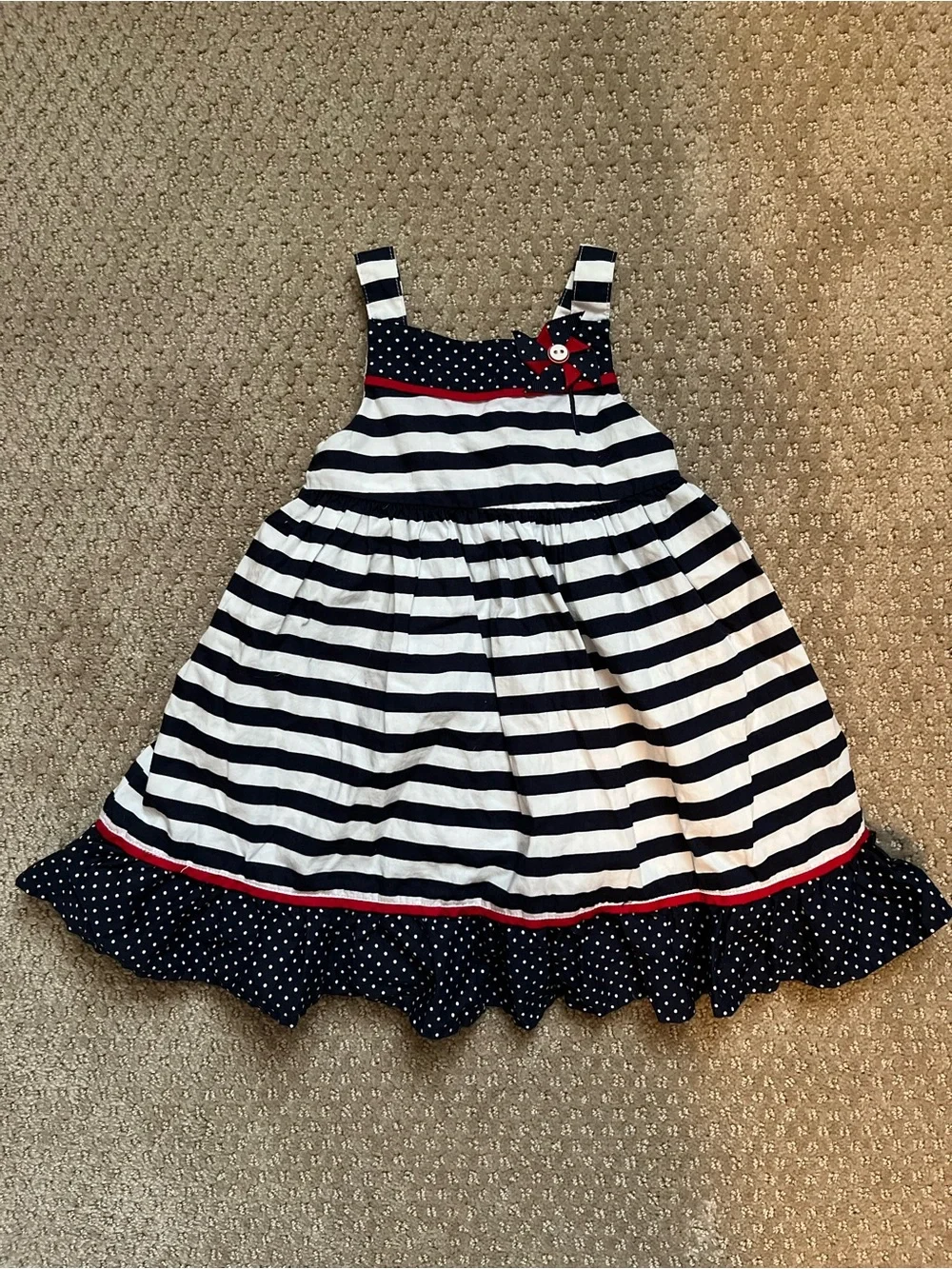 Gymboree Toddler Patriotic Striped Dress - Size 18-24 Months